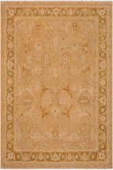 handmade Traditional Kafkaz Tan Gold Hand Knotted RECTANGLE 100% WOOL area rug 9 x 12